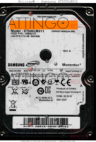 Samsung Momentus ST500LM011 C6543G84ABDHS1 02.2012 DGT  SATA front side