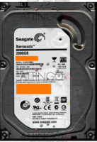 Seagate Barracuda ST2000DM001 1CH164-305 14197 SU CC27 SATA front side