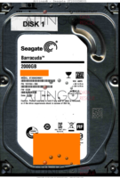 Seagate Barracuda ST2000DM001 1CH164-306 14362 WU CC29 SATA front side