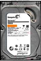 Seagate Barracuda ST2000DM001 9YN164-302 12343 TK CC4C SATA front side