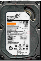 Seagate Barracuda ST2000DM001 9YN164-500 12413 SU CC4B SATA front side