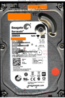 Seagate Barracuda ST2000DM001 9YN164-500 12392 SU CC4B SATA front side