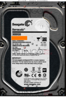 Seagate Barracuda ST3000DM001 1CH166-306 14253 TK CC29 SATA front side