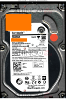 Seagate Barracuda ST3000DM001 9YN166-500 12476 SU CC4B SATA front side