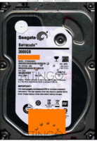 Seagate Barracuda ST3000DM001 9YN166-505 13466 WU CC82 SATA front side