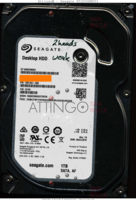 Seagate Desktop HDD ST1000DM003 1SB102-300 30JUL2016 TK CC43 SATA front side