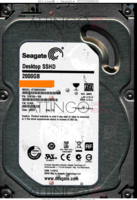 Seagate Desktop SSHD ST2000DX001 1CM164-300 14224 TK CC43 SATA front side