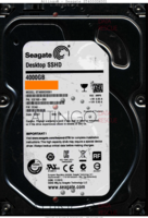 Seagate Desktop SSHD ST4000DX001 1CE168-300 14187 TK CC44 SATA front side