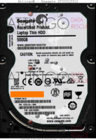 Seagate Laptop Thin HDD ST500LT012 1DG142-566 14486 SU 0001SDM1 SATA front side