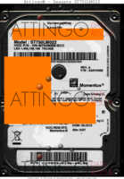 Seagate Momentus ST750LM022 C7843G14AA9L05   2AR10002 SATA front side