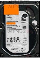 Seagate NAS HDD ST3000VN000 1HJ166-500 23APR2016 WU SC60 SATA front side