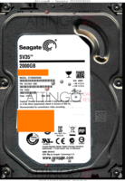 Seagate SV35 ST2000VX000 1CU164-500 14113 WU CV22 SATA front side