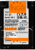 Seagate Savvio 10K.3 ST9300603SS 9FK066-040 n.a. Singapore 3104 SAS front side