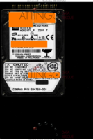 Toshiba F ZE01 T MK4019GAX HDD2171 N.A. PHILIPPINES  PATA front side