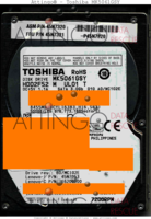 Toshiba HDD2F52 M UL01 T MK5061GSY HDD2F52 M UL01 T    SATA front side