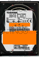 Toshiba HDD2L02 B UL01 T MK6475GSX G8BC0007S640    SATA front side