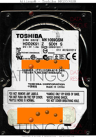 Toshiba MK1059GSM MK1059GSM HDD2K51 Z SD01 S 28NOV2011 China  SATA front side