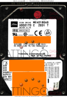 Toshiba MK4018GAS MK4018GAS HDD2170 C ZE01 T n.a. Philippines  PATA front side