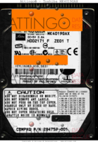 Toshiba MK4019GAX MK4019GAX HDD2171 F ZE01 T n.a. Philippines  PATA front side