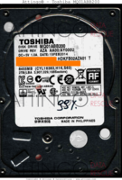 Toshiba MQ01ABB200 MQ01ABB200 HDKFB02AZA01 T 15FEB2014   SATA front side
