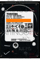 Toshiba MQ01ABD050 MQ01ABD050 HDKEB03A1A01 T 24JAN2013 Philippines  SATA front side