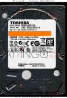 Toshiba MQ01ABD100 MQ01ABD100 HDKBB96A1A01S 01OCT2012 CHINA  SATA front side