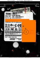 Toshiba MQ01ABF050 MQ01ABF050 PCP626814-01 02OCT2013 Philippines  SATA back side