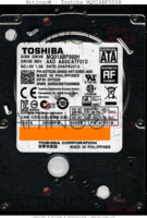 Toshiba MQ01ABF050H MQ01ABF050H HDKCB32D2A01 T 29APR2014 Philippines ATF01D SATA front side