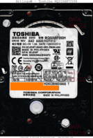 Toshiba MQ02ABF050H MQ02ABF050H HDKCB59D0A02 T 13NOV2015 Philippines  SATA front side