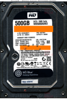 Western Digital Blue Desktop Hard Drive WD5000AAKX-08U6AA0 SH20A38371 08 MAY 2014   SATA front side