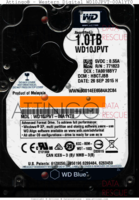 Western Digital Blue WD10JPVT-00A1YT0 WD10JPVT-00A1YT0 26 SEP 2015 H Malaysia  SATA front side