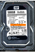 Western Digital Blue WD5000AAKX-08U6AA0 WD5000AAKX 20 AUG 2014   SATA front side