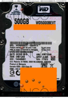 Western Digital Blue WD5000BEVT-55A0RT0 WD5000BEVT-55A0RT0 20 DEC 2010 Malaysia  SATA back side