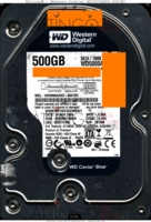 Western Digital Caviar Blue WD5000AAKS-00A7B2 WD5000AAKS 19 NOV 2009   SATA back side