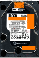 Western Digital Caviar Blue WD5000AAKS-07A7B2 WD5000AAKS 02 FEB 2009   SATA front side