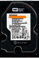 Western Digital Caviar Blue WD6400AAKS-65A7B2 WD6400AAKS-65A7B2 07 JUN 2009 Thailand  SATA front side