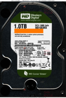 Western Digital Caviar Green WD10EARX-00N0YB0 WD10EARX-00N0YB0 10 MAR 2012 THAILAND  SATA front side