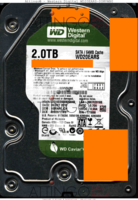 Western Digital Caviar Green WD20EARS-00MVWB0 WD20EARS 06 OCT 2010   SATA front side