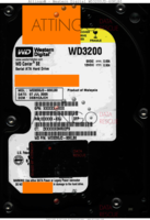 Western Digital Caviar SE WD3200JD-60KLB0 XXXXXX-XXJ  MALAYSIA  SATA front side