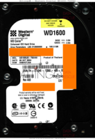 Western Digital Caviar WD1600-75GVA0 TH0T4345125524A800X1 08 OCT 2004 THAILAND  PATA front side