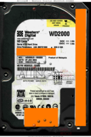 Western Digital Caviar WD2000JD-00GBB0 WD2000JD-00GBB0 27 JAN 2004 MALAYSIA  PATA front side