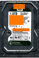 Western Digital Green WD10EZRX-00A8LB0 WD10EZRX 17 DEC 2012 THAILAND  SATA front side