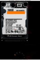 Western Digital Scorpio Black WD1600BEKT WD1600BEKT-00F3T0 15 SEP 2008 Thailand  SATA front side