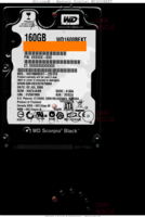 Western Digital Scorpio Black WD1600BEKT WD1600BEKT-22F3T0 02 JUL 2008 Thailand  SATA front side