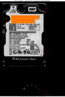 Western Digital Scorpio Black WD1600BJKT WD1600BJKT-75F4T0 23 AUG 2008 Thailand T0 SATA front side