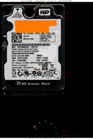 Western Digital Scorpio Black WD1600BJKT WD1600BJKT-75F4T0 23 AUG 2008 Thailand T0 SATA front side