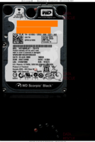 Western Digital Scorpio Black WD1600BJKT WD1600BJKT-75F4T0 23 AUG 2008 Thailand T0 SATA front side