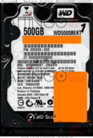 Western Digital Scorpio Black WD5000BEKT-22KA9T0 XXXXXX-XXX 19 AUG 2010  N3565 SATA front side