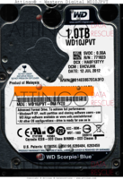 Western Digital Scorpio Blue WD10JPVT WD10JPVT-00A1YT0 12 JUL 2012 MALAYSIA  SATA front side