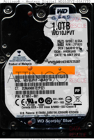 Western Digital Scorpio Blue WD10JPVT-60A1YT0 671957-001 15 MAY 2012 MALAYSIA  SATA back side